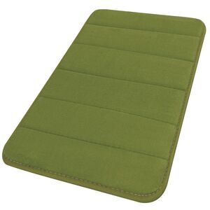 Velvet Memory Foam Bath Mat Soft Absorbent Bath Mat 24" x 16" Green